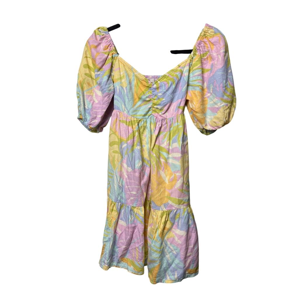 Billabong Pastel leaf peasant dress Small